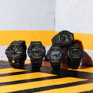 Casio G-SHOCK GA-B2100CY-1A in black and yellow with Bluetooth, solar charging, and 200-meter water resistance.