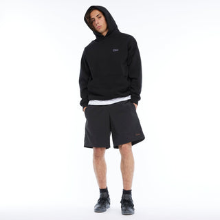 Dime MTL Classic Shorts in Black with logo embroidery and hidden pockets.