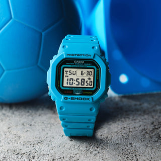 G-SHOCK DW-5600EP-2 with vibrant colors, shock resistance, and 200-meter water resistance.