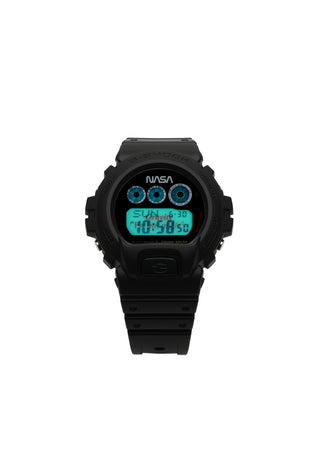 G-SHOCK GW6900NASA24-1 watch with Tough Solar, 200m water resistance, radio-controlled precision, and NASA-inspired design.