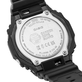 Casio G-SHOCK GA-B2100CY-1A in black and yellow with Bluetooth, solar charging, and 200-meter water resistance.