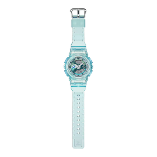 G-SHOCK GMAS110VW-2A Analog-Digital Watch, translucent with vapor deposition finish.