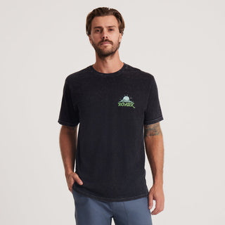 Roark Go North Premium Tee with Northern Lights graphic, premium cotton, adventure-inspired design.