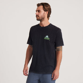 Roark Go North Premium Tee with Northern Lights graphic, premium cotton, adventure-inspired design.