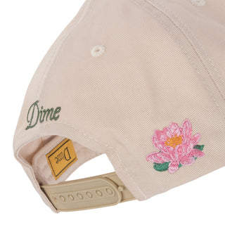 Dime MTL Lotus Full Fit Cap in Cream, 100% cotton snapback.