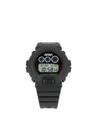 G-SHOCK GW6900NASA24-1 watch with Tough Solar, 200m water resistance, radio-controlled precision, and NASA-inspired design.