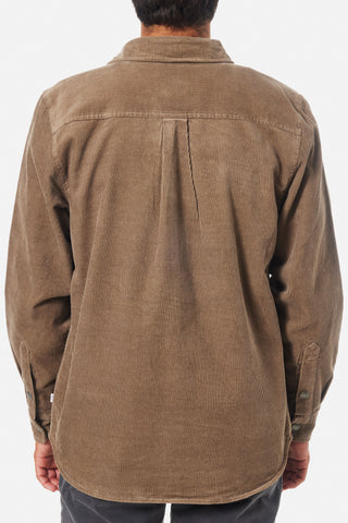 Katin Harold Corduroy Jacket in Gray Rock with 100% cotton corduroy and polyester fleece liner.