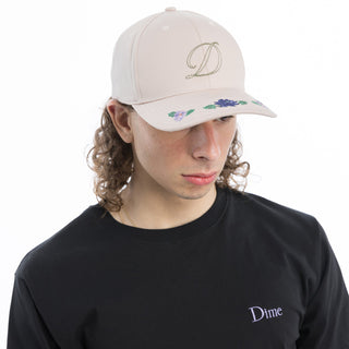 Dime MTL Lotus Full Fit Cap in Cream, 100% cotton snapback.