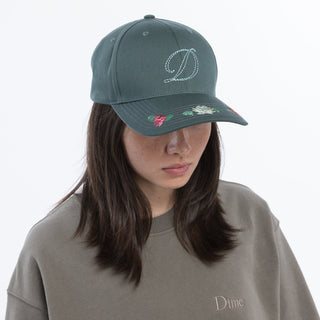 Dime MTL Lotus Full Fit Cap in Forest, 100% cotton snapback.