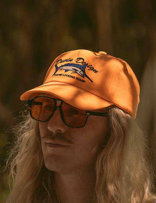 Duvin Design Looking Sharp Hat in Orange, nylon, unstructured, embroidery.