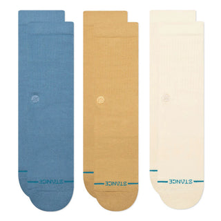 Stance Icon Crew Socks 3-Pack with medium cushioning and arch support.