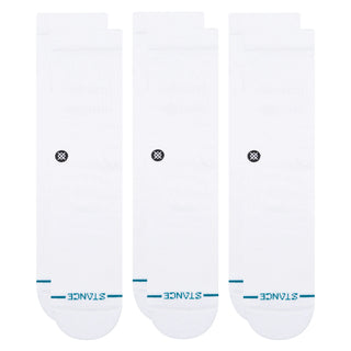 Stance Icon Crew Socks 3-Pack with cotton blend and arch support.