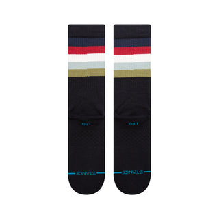 Stance Maliboo Crew Socks in black fade with minimal stripes and medium cushioning.