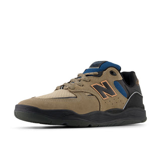 New Balance Numeric Tiago Lemos 1010 Shoes in Mushroom/Black, suede and mesh upper, FuelCell foam midsole.