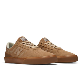 New Balance Numeric x Museum 272 Shoes in Wheat/Brown with tear-off panels.