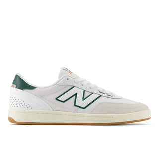 New Balance Numeric 440V2 Shoes in White/Forest Green with ABZORB midsole