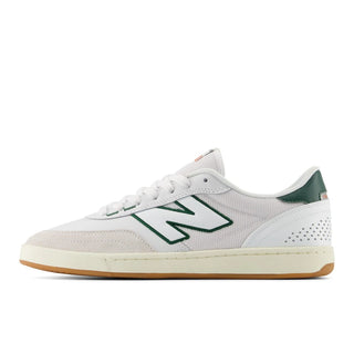 New Balance Numeric 440V2 Shoes in White/Forest Green with ABZORB midsole