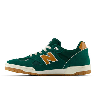 New Balance Numeric Tom Knox 600 Shoes in Marsh Green/Tan, suede, leather, and mesh upper with FuelCell foam.