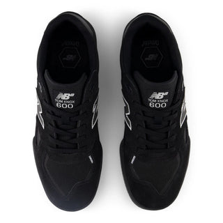 New Balance Numeric Tom Knox 600 Shoes in Black/White with suede and mesh upper