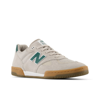 New Balance Numeric Tom Knox 600 Shoes in Timberwolf/Forest Green, suede, leather, and mesh upper with FuelCell foam.