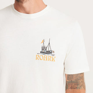 Roark Obsessed Premium Tee, short-sleeve, 100% cotton, designed for comfort and adventure.