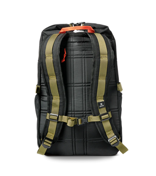 Roark Passenger 27L 2.0 Bag - Black with magnetic roll top.