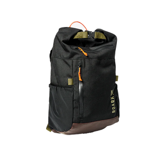 Roark Passenger 27L 2.0 Bag - Black with magnetic roll top.