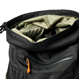 Roark Passenger 27L 2.0 Bag - Black with magnetic roll top.