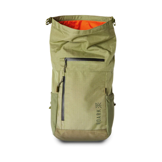 Roark Passenger 27L 2.0 Bag - Light Army with magnetic roll top.