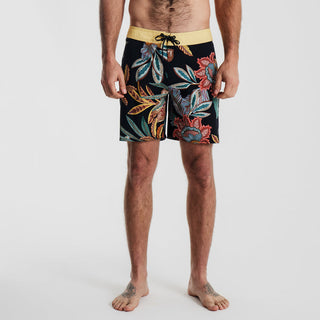 Roark Boatman 2.0 Boardshorts, 17-inch outseam, durable 4-way stretch Cordura, lifetime guarantee.