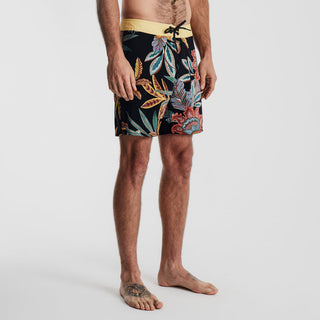 Roark Boatman 2.0 Boardshorts, 17-inch outseam, durable 4-way stretch Cordura, lifetime guarantee.