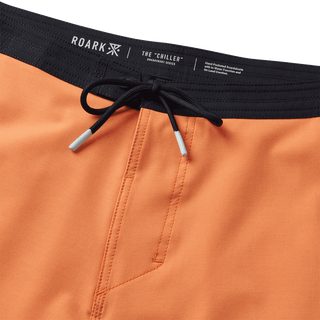 Roark Revival 17" Chiller Mixtape Boardshorts Orange with zipper pockets