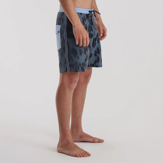 Roark Chiller 17" Mixtape Boardshorts in Sea Leopard Orion with eco-friendly fabric and 4-way stretch.