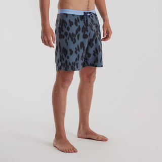 Roark Chiller 17" Mixtape Boardshorts in Sea Leopard Orion with eco-friendly fabric and 4-way stretch.