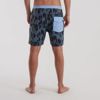 Roark Chiller 17" Mixtape Boardshorts in Sea Leopard Orion with eco-friendly fabric and 4-way stretch.