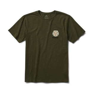 Roark Helkatts Organic Tee in Military, short-sleeve, 100% organic cotton, eco-friendly comfort.