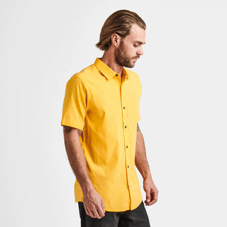 Gold Roark Bless Up Breathable Stretch Shirt with short sleeves.