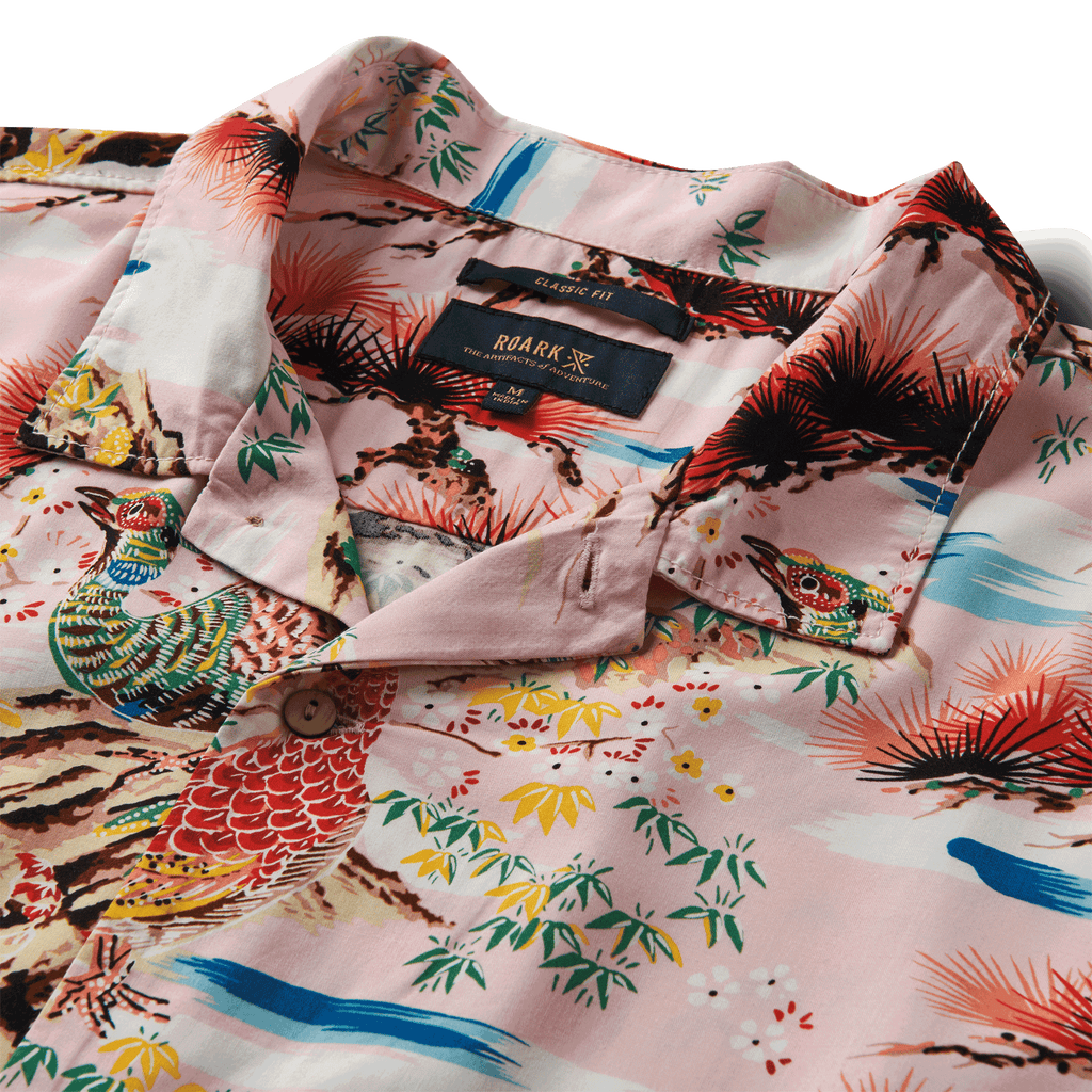 Roark Gonzo Camp Collar Shirt - Aloha from Japan Pink Cherry Blossom XL