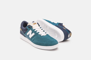 New Balance Numeric Brandon Westgate 508 Shoes in Teal, suede upper, retro mesh tongue.