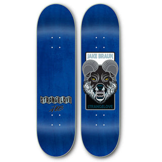 Strangelove Skateboards 8.25" skateboard deck with Icelandic sheep and wolf design by Don Pendleton.