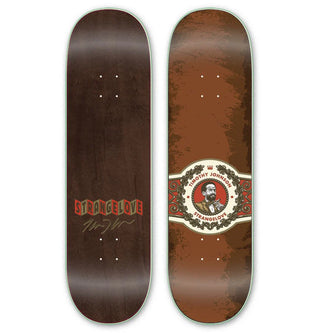 8.75" skateboard deck with Timothy Johnson cigar artwork by Sean Cliver.