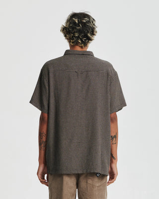 Critical Slide Society Rounder Shirt - Brown, relaxed cotton fit.