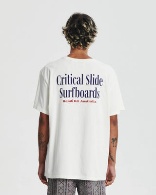 Critical Slide Society Offset Tee - Vintage White, logo design.