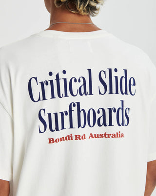 Critical Slide Society Offset Tee - Vintage White, logo design.