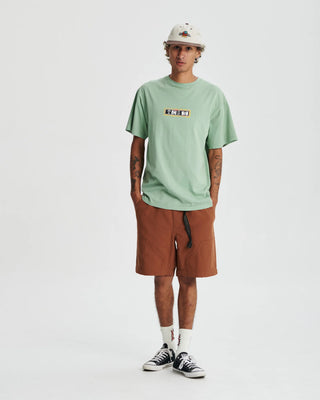 Critical Slide Society Reference Tee - Mint, bold graphic design.