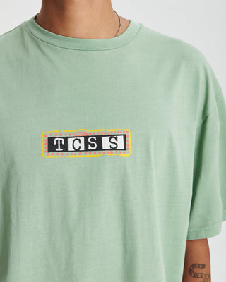 Critical Slide Society Reference Tee - Mint, bold graphic design.