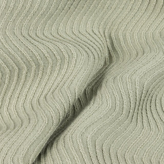 Dime MTL Wave Knit SS Shirt in Sage with wavy cable knit pattern.