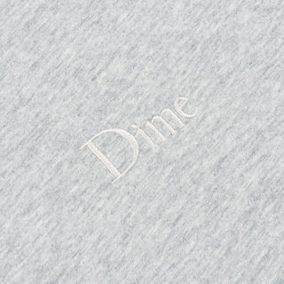 Dime MTL Classic Small Logo T-Shirt in Heather Gray with embroidered logo.