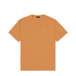 Almond tee with small embroidered logo, pre-shrunk cotton.