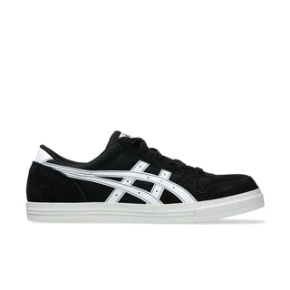 ASICS AARON PRO Skate Shoes in Black/White with triple-stitched durability and stability-focused sockliner for skateboarding.